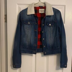 Denim Jacket with Sherpa Collar